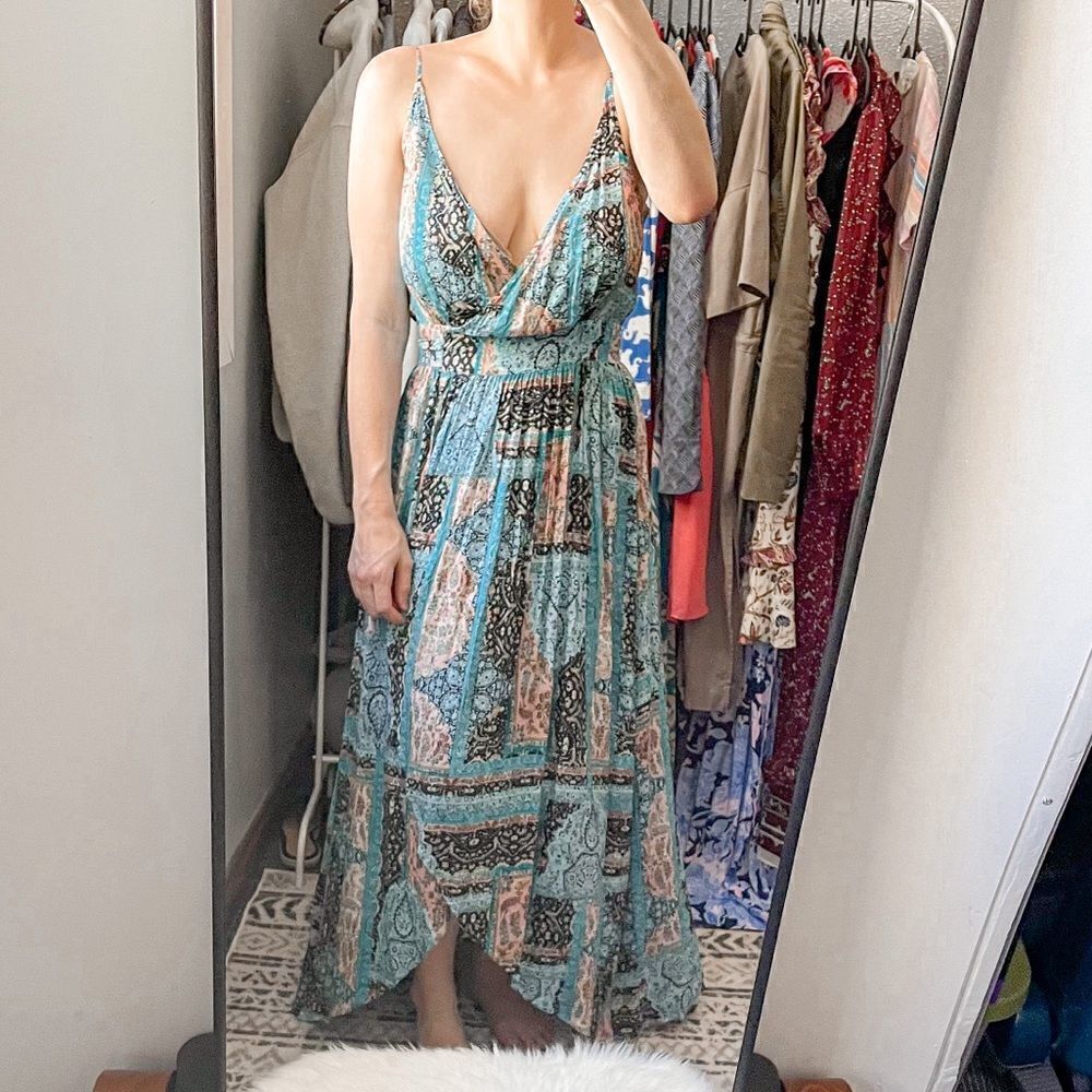 Seafolly Moroccan Moon Wrap Dress Maxi Blue S